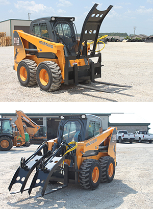 Heavy duty pallet fork grapple