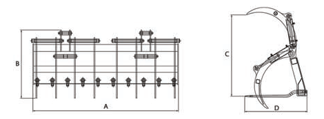 Debris Grapple Fork(Round Wind Type)